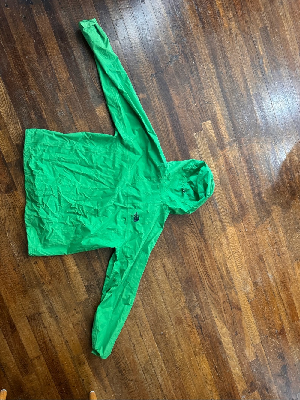 Mens North Face Green Hooded Rain Pullover